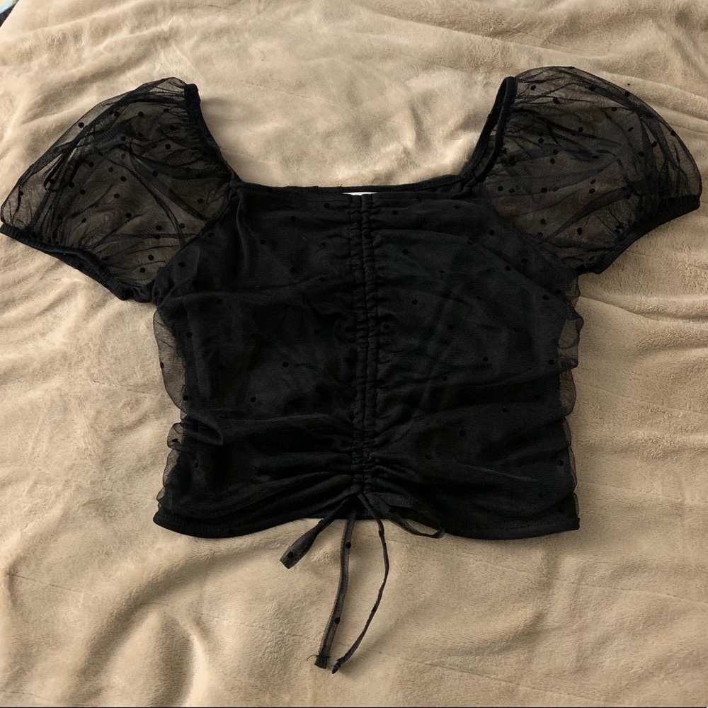 H&M Black Polka Dot Top